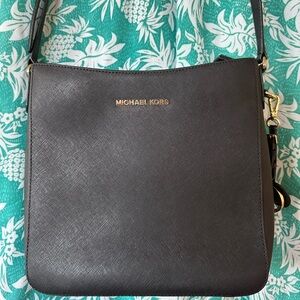 Black Michael Kors, Crossbody bag, gold accents
